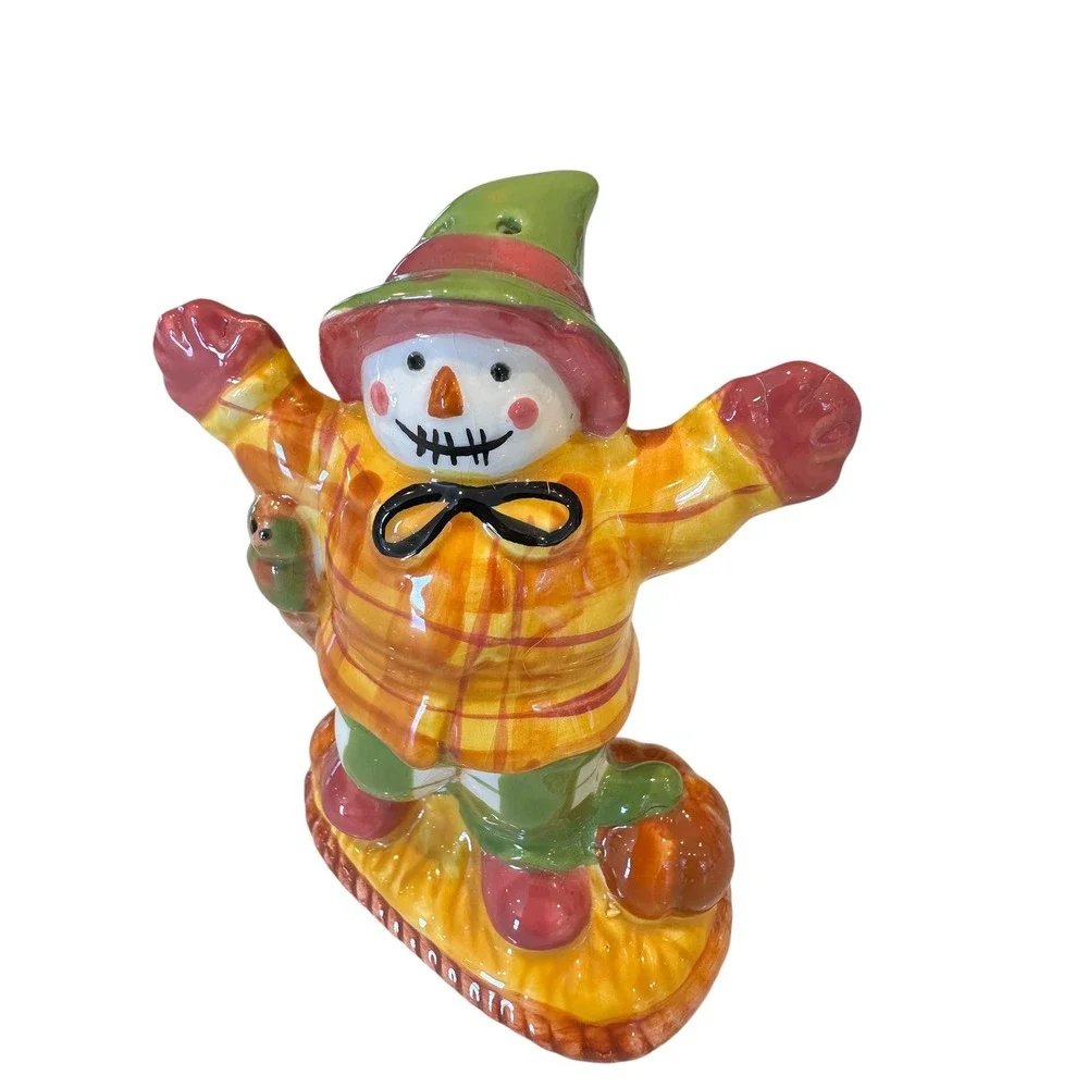 Kmart Be Thankful Scarecrow Napkin Holder Salt & Pepper Shaker Set‎ Fall Decor
